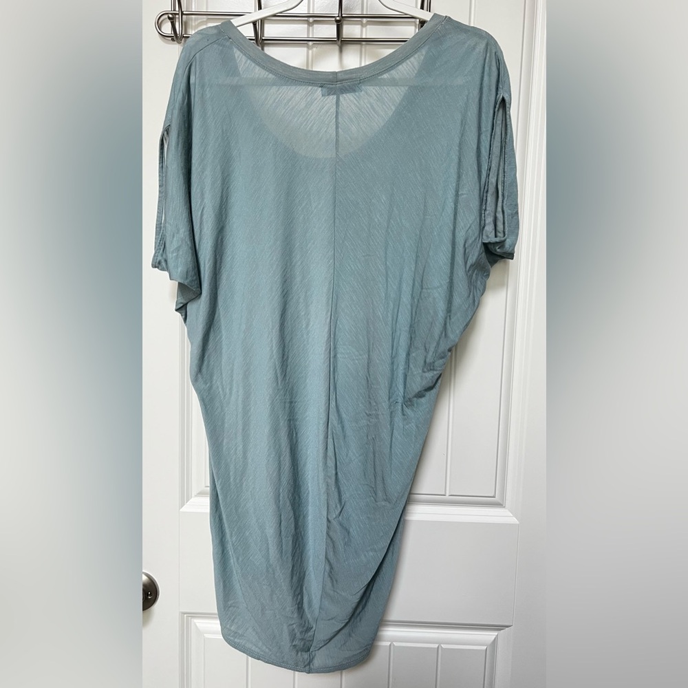 Michael Stars Turquoise Blue Dolman Sleeves Scoop Neck Top - Picture 2 of 6